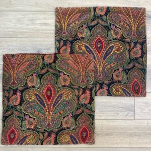 Rare* Pottery Barn | Natasha | Velvet Embroidered Accent‎ Pillow Cover Set